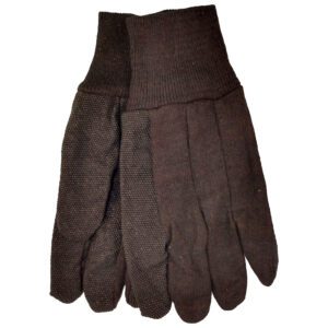 Work Force Inc. Brown Jersey Mini Dot Gloves