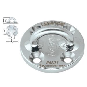 Harken 57MM Stainless Steel Round Standard Padeye