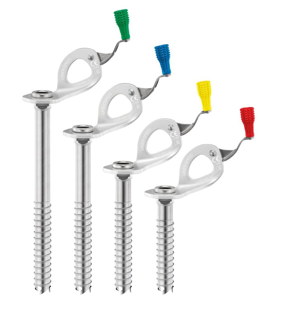 Petzl&reg; Laser Speed Ultra-High-Performance Ice Screw with Integrated Crank
