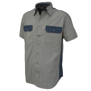 Tough Duck Short-Sleeve Stretch Ripstop Colour Block Shirt