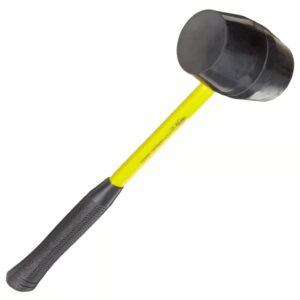 NUPLA® 2 lb Non-Sparking Rubber Mallet with Durable 16 in Fiberglass Handle and Ergonomic Non-Slip Cush-N-Grip
