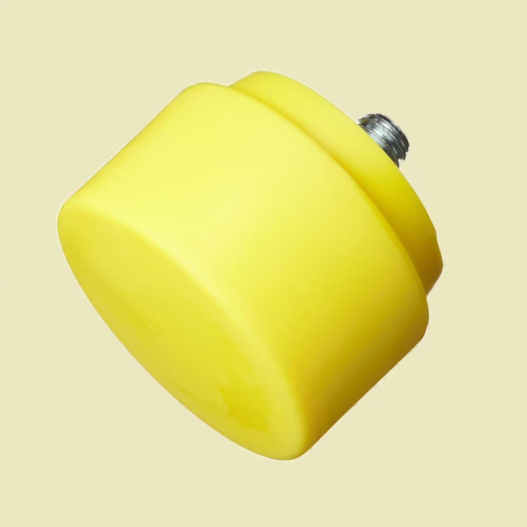 NUPLA® Extra Hard Nylon Quick-Change Hammer Tip with 2 in Diameter – Yellow