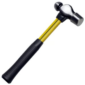 NUPLA® 8 oz Ball Pein Hammer with 11 in Fiberglass Handle, Non-Slip Cush-N-Grip and Heat Treated Carbon Steel Head