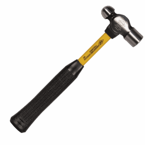Nupla 12oz Ball Pein Hammer with 12in Fiberglass Handle, Non-Slip Cush-N-Grip and HEat Treated Carbon Steel Head
