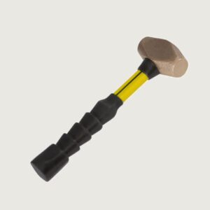 NUPLA® 1.5 lb Non-Sparking Brass Hammer with 12 in Classic Fiberglass Handle