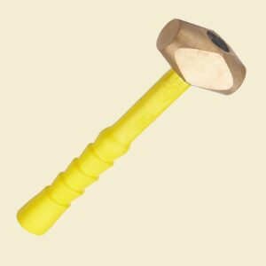 NUPLA® 2.5 lb Non-Sparking Brass Sledge Hammer with 12 in ERGO POWER® Fiberglass Handle