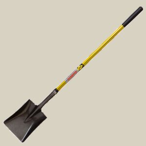 NUPLA® Square Point Shovel with 16 Gauge Blade and 27 in Classic Fiberglass Handle