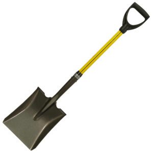 NUPLA® Square Point Shovel with 14 Gauge Blade and 30 in Classic Fiberglass Handle