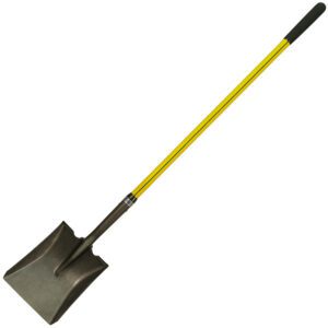 NUPLA® Square Point Shovel with 14 Gauge Blade and 48 in Classic Fiberglass Handle
