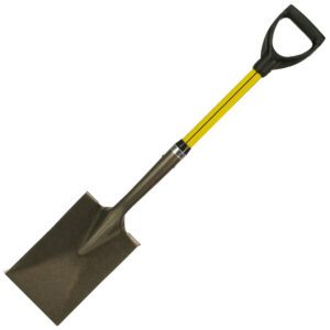 NUPLA® Garden Spade Shovel with 14 Gauge Steel Blade and 27 in Classic Fiberglass Handle