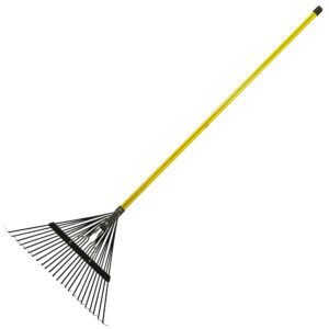 NUPLA® 24-Tine Leaf Rake with Steel Tines and 54 in Classic Fiberglass Handle
