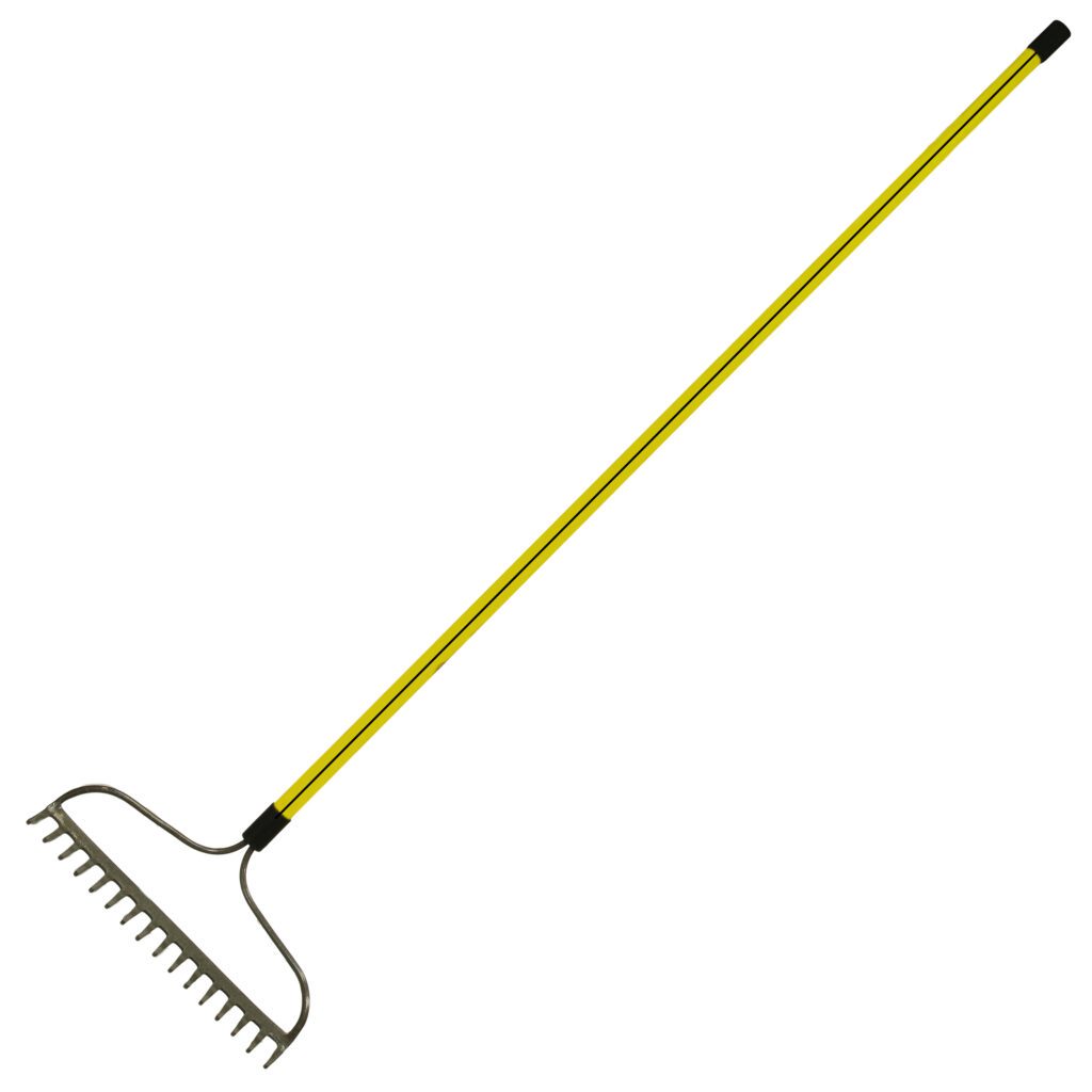 NUPLA® 16-Tine Bow Rake with Steel Tines and 60 in Classic Fiberglass Handle