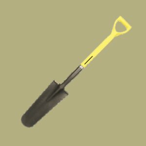 NUPLA® Sharp Shooter Drain Spade with 16 Gauge Blade and 27 in ERGO POWER® Fiberglass Handle