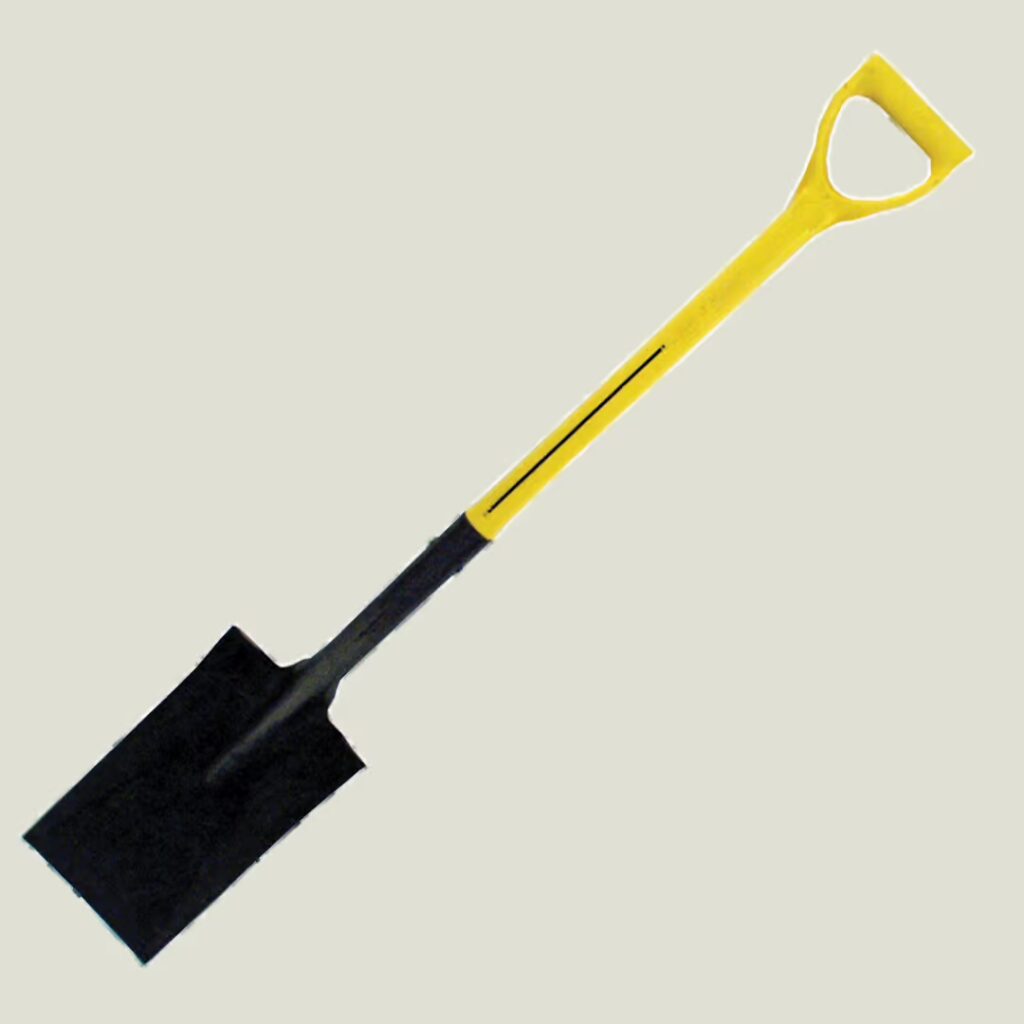 NUPLA® Garden Spade Shovel with 14 Gauge Blade and 27 in ERGO POWER® Fiberglass Handle