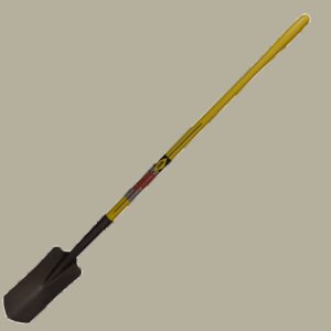 NUPLA® Curved Trenching Shovel with 5 in Wide 16 Gauge Blade and 48 in ERGO POWER® Fiberglass Handle