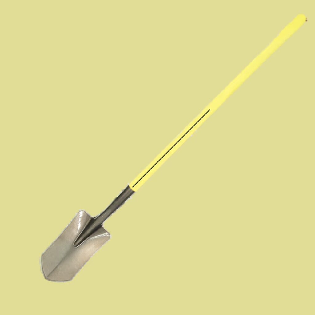 NUPLA® Curved Trenching Shovel with 6 in Wide 16 Gauge Blade and 48 in ERGO POWER® Fiberglass Handle