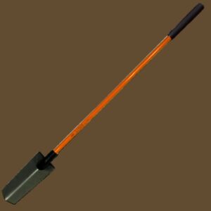 NUPLA® Non-Conductive Sharp Shooter Drain Spade with Power Pylon Solid Back Blade and 48 in Classic Fiberglass Handle