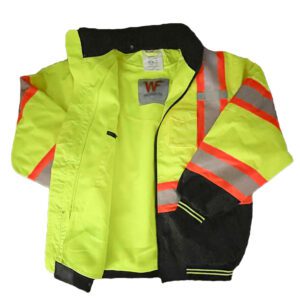 Work Force Inc. Designer Lime Bomber Jacket With Fleece Liner
