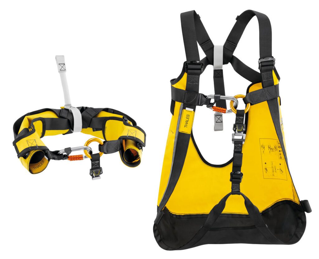 Petzl&reg; Thales Safety Chest Collar and Comfortable Evacuation Triangle w/ Shoulder Straps