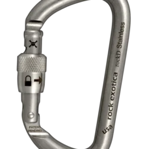 Rock Exotica rockD Stainless Screw-Lock Carabiner