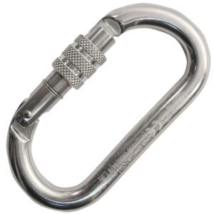 Rescue Tech Classic Oval Aluminum Carabiner, Screwgate