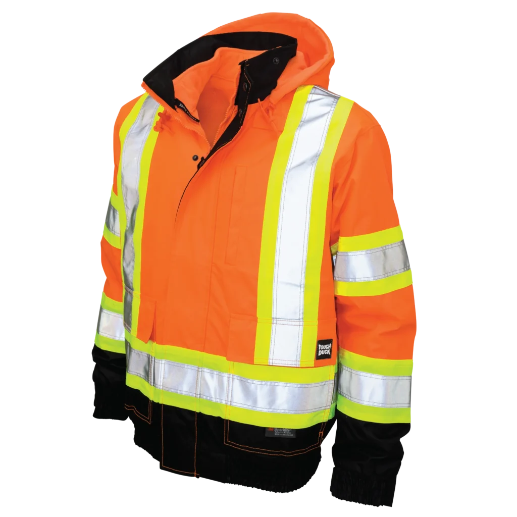 Tough Duck Poly Oxford 3-In-1 Safety Bomber With Fleece Liner