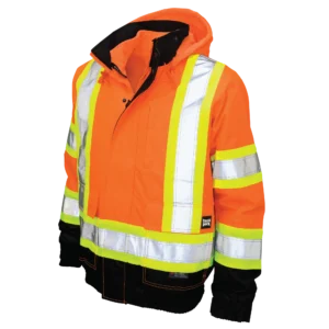 Tough Duck Poly Oxford 3-In-1 Safety Bomber With Fleece Liner