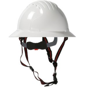 PIP JSP® EVO® 6161 Ascend™ Full Brim Safety Helmet with HDPE Shell, 4-Point Chinstrap, 6-Point Suspension and Wheel Ratchet Adjustment