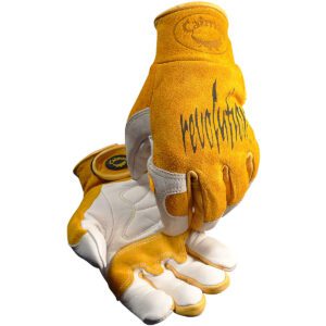 PIP Premium Cow Grain TIG/MIG Welder's Gloves with Split Cowhide Back - Hook & Loop Closure