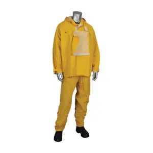 PIP® HydroFR™ PVC Jacket with Hood and Bib Overalls - 0.35 mm