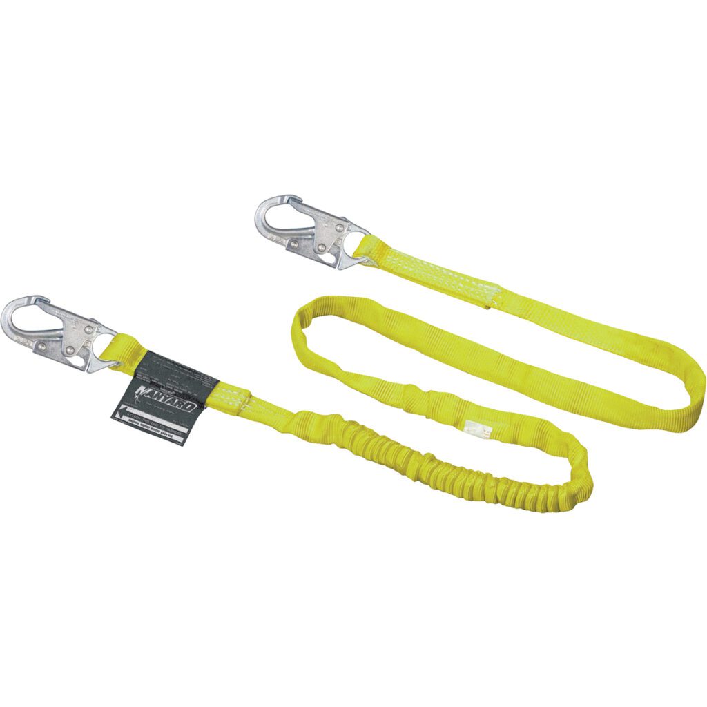 PIP Miller® Manyard™ Miller® Manyard™ HP Single Leg Shock-Absorbing Lanyard, with Locking Snap Hooks