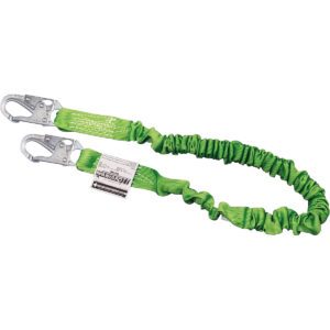 PIP Miller® Manyard™ II Single Leg Stretchable Shock-Absorbing Lanyard, with Locking Snap Hooks