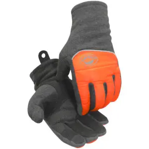 PIP Caiman® Hi-Vis Polyester Fleece Glove with Micro-Dot Patch Grip and Thermal Lining - Touchscreen Compatible