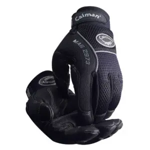 PIP Caiman® MAG™ Multi-Activity Glove with Black Goat Grain Leather Padded Palm and Black AirMesh™ Back