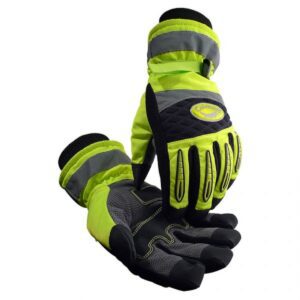 PIP Caiman® Synthetic Leather Patch Palm Glove with Hi-Vis Polyester Back - Heatrac® Insulation