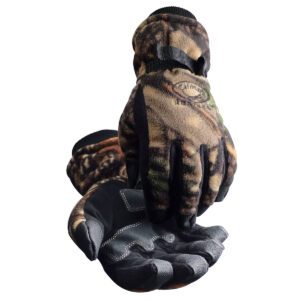 PIP Caiman® Synthetic Leather Patch Palm Glove with Camouflage Fleece Back - Heatrac Insulation