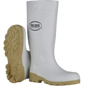 PIP 16" White PVC Steel Toe Boot