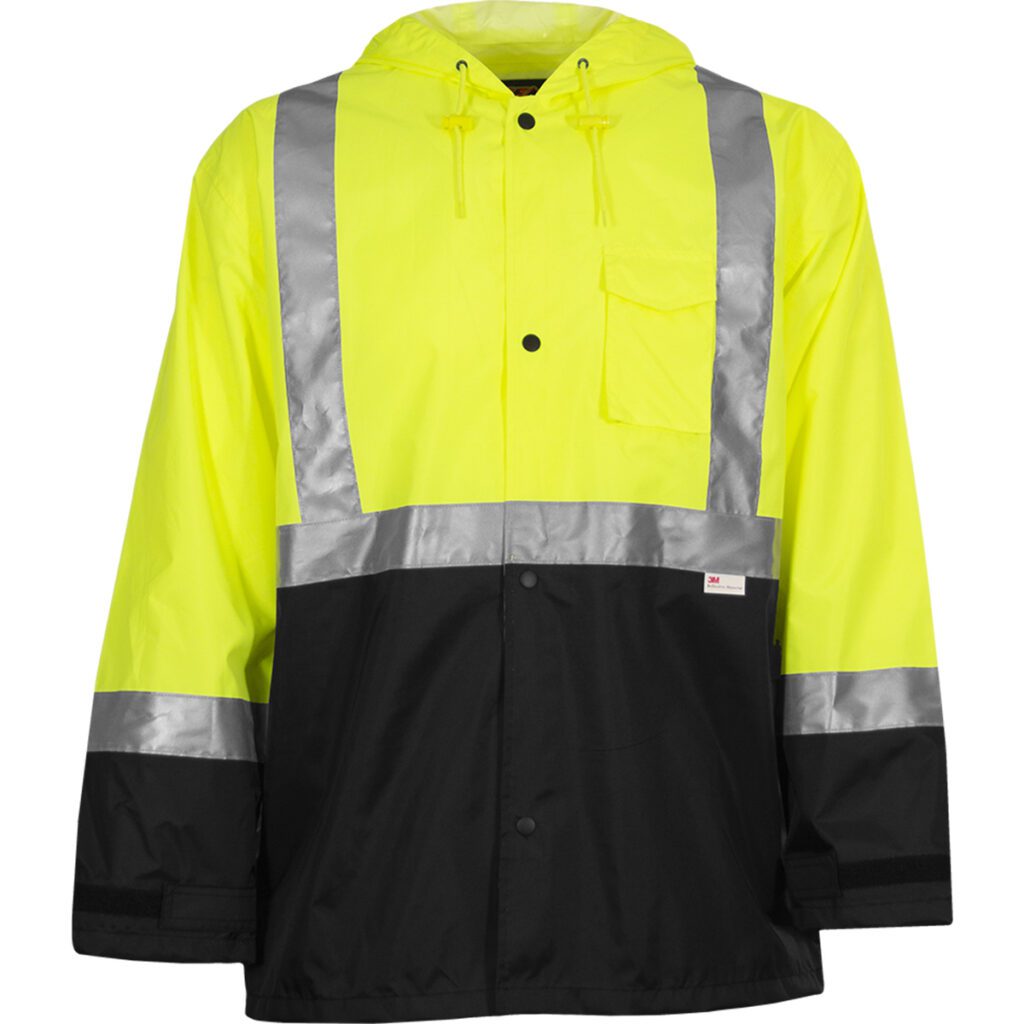 PIP ANSI Type R Class 3 Waterproof Breathable Jacket with Black Bottom
