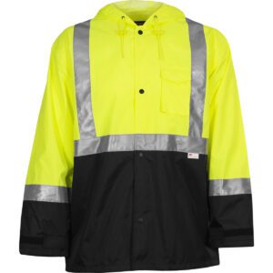 PIP ANSI Type R Class 3 Waterproof Breathable Jacket with Black Bottom