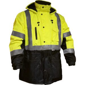 PIP ANSI Type R Class 3 Waterproof and Breathable Parka with 3M™ Thinsulate™ Insulation and Black Bottom