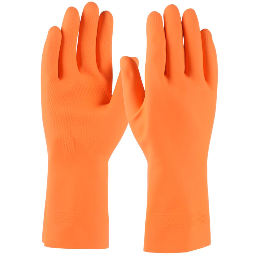 PIP Unsupported Latex, Industrial Flock Lined with Honeycomb Grip - 28 Mil