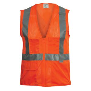 PIP ANSI Type R Class 2 Seven Pocket Mesh Breakaway Vest