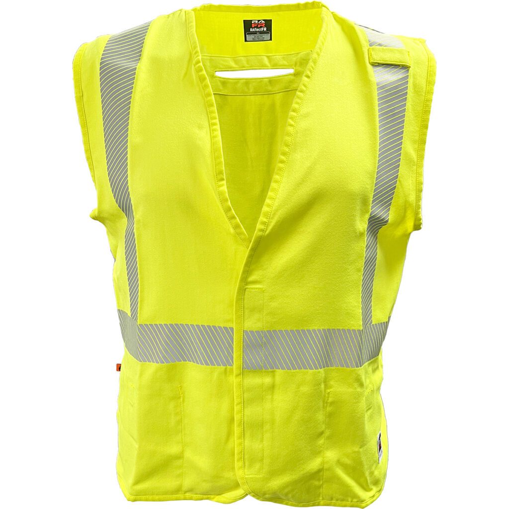 PIP AR/FR Solid Vest ANSI Type R Class 2 With Segmented Tape and "D" Ring Access