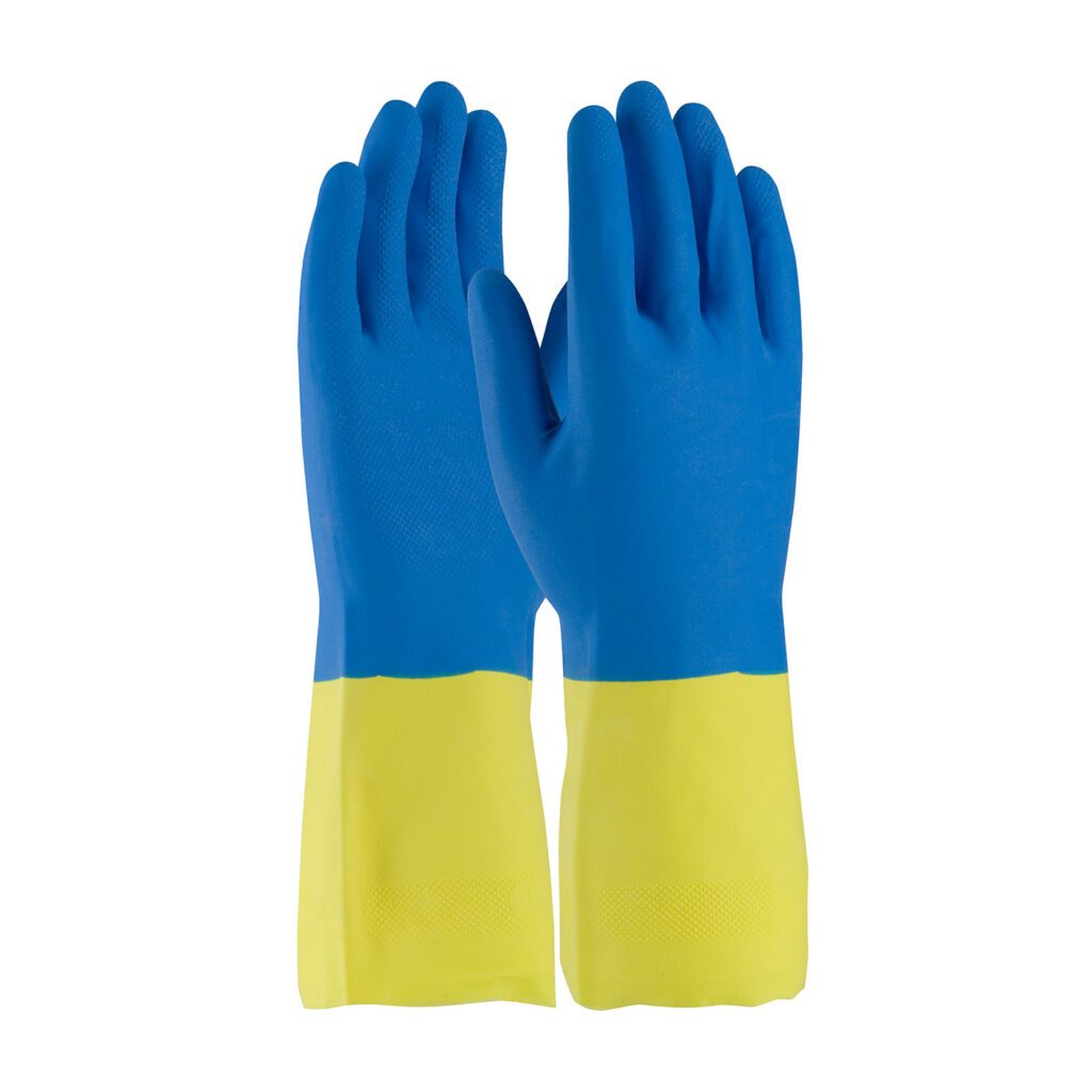 PIP Unsupported Neoprene/Latex, Flock Lined with Raised Diamond Grip - 19 Mil