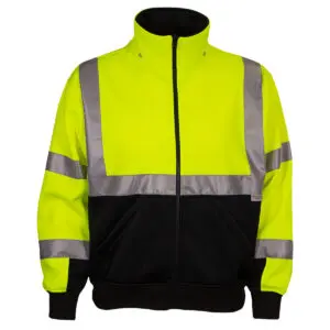 PIP ANSI Type R Class 3 Full Zip Sweatshirt with Removable Hood - Systems Gear