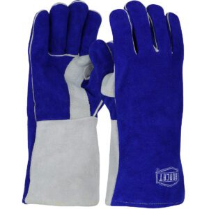 PIP Premium Grade Split Cowhide Leather Welder's Glove with Cotton/Foam Lining and Double Thumb Reinforcement