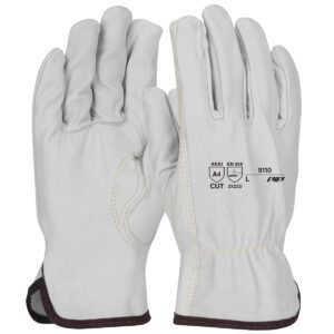 PIP® Top Grain Sheepskin Leather Drivers Glove with Aramid Blend Lining - Keystone Thumb