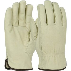 PIP® Top Grain Pigskin Leather Drivers Glove with Natural Thermal Lining - Keystone Thumb