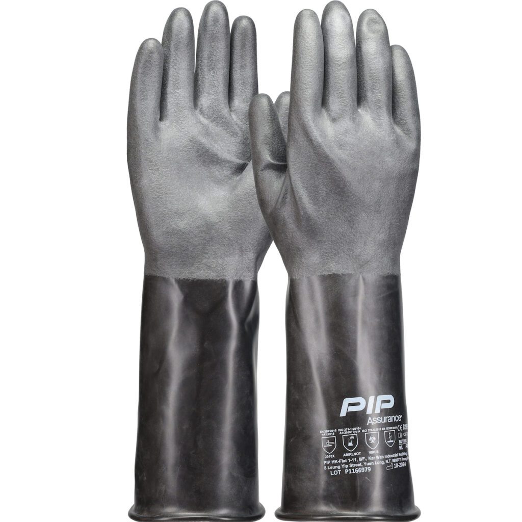 PIP 20 Mil Butyl Rubber Glove with Rough Grip-14"
