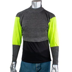 PIP ATA® Blended Cut Resistant Pullover with Hi-Vis Sleeves and Thumb Loop